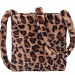 Leopard Print Fluffy Crossbody Bag Multi Photo 0