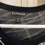 EXPRESS Cold Shoulder BodyCon 3/4 Quarter Sleeve Geometric Print Sweater Dress Photo 4