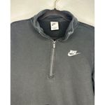 Nike Quarter Zip Sweatshirt Women's Size Medium Black Athleisure Active Cropped Photo 2