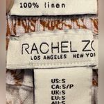 Rachel Zoe Women's  Floral Wide Leg 100% Linen Pants Elastic Waist Size Small EUC Photo 4