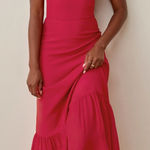 Reformation NWT  Nikita Maxi Dress in Rhubarb Photo 0