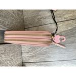 Juicy Couture  Pink Zip Wallet – Rhinestone Logo, Pearl Charm, Embossed Photo 3