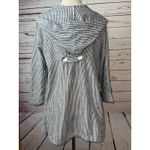 Jones New York Jones and Co New York NWT Jacket Medium Hooded‎ Linen Long sleeve Shirt Striped Photo 4