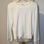 Roolee  White Waffle Knit Sweatshirt/top sz M/L Photo 0