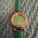 Unisex Green Leather Band Watch with a hint of Sparkle Photo 1