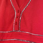 Lady Hagen  hydro-dri medium women’s red and houndstooth lined v neck polo golf t Photo 3