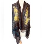 Versace  SCARF MODAL CASHMERE SIGNATURE BAROQUE MEDUSA BLACK/GOLD/BROWN/WHITE Photo 2