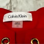 Calvin Klein  Red Sleeveless Tank Top with Golden Metal Lace-Up Detail Sultry Fun Photo 5