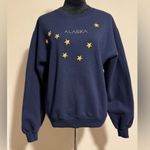 EUC Christine Alexander Vintage Blue and Yellow Alaska Sweater size small Photo 0