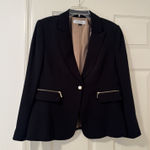 Tahari  Black Blazer Women’s 14P Jacket Crepe Career Formal Office Petite Photo 0