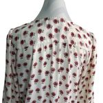 Loft Floral Eyelet Blouse White M Photo 12