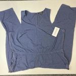 Athleta  Brooklyn Jumpsuit Womens Plus Size 26 NWT Blue Leopard Stretch Photo 0