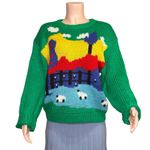 Lisa Says Gah  Campagne Knit Sweater, Cottage Scene, XS/S Photo 5