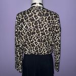 ZARA NWT Leopard Print Long Sleeve Knit Top Photo 9