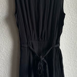 Forever 21 🖤F21 Gold Stud Black High Neck Tie Waist Romper Photo 0