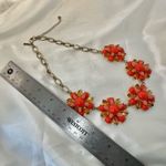 Lane Bryant orange flower statement necklace Photo 4