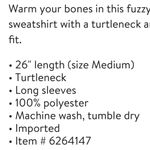 Zella  burgundy and black fuzzy turtleneck sweatshirt/ tunic. Size XS. NWT. Photo 12