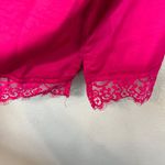 A New Day A New Day Satin Cami Tank Size XL Pink Y2K V Neck Lace Trim Photo 3