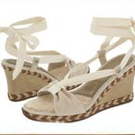 UGG  Australia Amelie  Linen Espadrille Wedge Sandals w/ Shearling Boho Sz 7💛 Photo 15