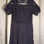 Sugar + Lips Black Lace Top Shorts Romper Jumpsuit Size Large NWT Photo 0