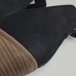 Toms  EVERLY BLACK NUBUCK LEATHER SPLIT TOP ANKLE HEELED BOOTS WOMENS 11 Photo 9