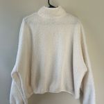Old Navy Women's Off-White Teddy Pullover Photo 2
