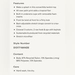 Birdsong Wanderlust Tie Front Underwire Bra Sized Tankini Top 32 Photo 6