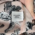 Lane Bryant  Floral Leaf Print‎ Button Up Blouse 28 Pink Long Sleeve Lightweight Photo 5