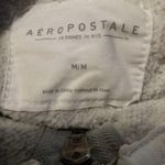Aeropostale AERO  NY M Full  Front Zip Hoodie Sweatshirt Jacket in Gray White Photo 6