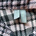 ASOS Sheer Houndstooth Pink and Black Plaid  Blouse, Women’s Size 12 Photo 3