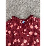 Draper James Kellie Babydoll Mini Dress in Magnolia Dot Red Floral Tie Front 1X Photo 6