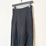 Madewell  Pants‎ Womens Pull-On Straight Drapey Twill Linen Blend Black XXS NEW Photo 4