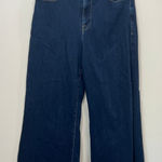frame denim FRAME Womens 32 Le Palazzo Jeans Wide Leg Crop Denim Dark Wash Cotton Stretch Photo 0