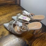 A New Day  Silver Blingy Holiday Bow Heels Size 8 Photo 1