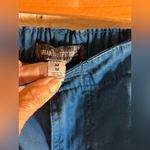 Urban Outfitters Blue Jogger Pants denim blue elastic baggy drawstring ankle Y2K Photo 2