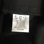 Sea NY Black Ruffle Off Shoulder Mini Dress Small Button Loose Linen Shirtdress Photo 4