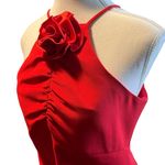 Likely  Carro Dress Scarlet Red Women's 4 Mini Rosette Detail High Neck Stretch‎ Photo 3