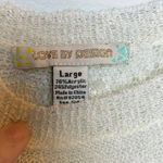 Love by Design  Open Knit Sheer Womens Sweater Cream Size Large Photo 3