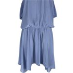 Ramy Brook  Eileen Cold Shoulder Satin Mini Dress Light Blue Size S Photo 5