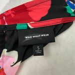 Who What Wear Floral Print Sleeveless Blouse Tank Top Black Multi Size Small Photo 13