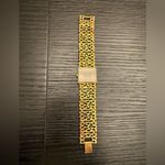 Vintage Gold Watch State of Texas Watch Face Square Bracelet Tawaiian White Photo 3