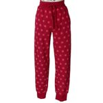 Jockey Red Snowflake Fleece Jogger Pajama Pants SZ S Red Photo 2