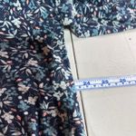 J.Jill  Floral Print Long Sleeve Tunic Top Dress Womens XL Blue Green Casual Photo 7