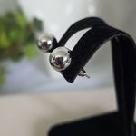 Boutique Glam Silver with Rhinstone Flower Choker Necklace with Earrings Set Photo 5