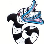 Beetlejuice Black and White Striped Sandworm Enamel Pin Photo 2