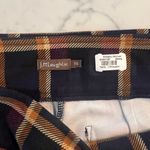 J. McLaughlin Rylie Pull On Stadium Plaid Navy Stretch Pants XS EUC Blue Photo 8
