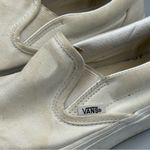 Vans White Distressed Grunge Slip-on Shoes US Unisex Canvas Sneakers 508731 Photo 8