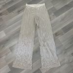 Victoria's Secret  Shiny Metallic Gold Lame Crinkle Palazzo Pants XS Photo 3