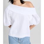 Tanya Taylor NWT Georgia Off Shoulder Puff-
Sleeve Top Optic White Medium $295 Photo 6