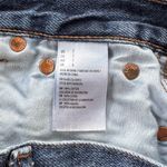 American Eagle Medium Blue Denim Cutoff Raw Hem Mom Short Size 2 Photo 4